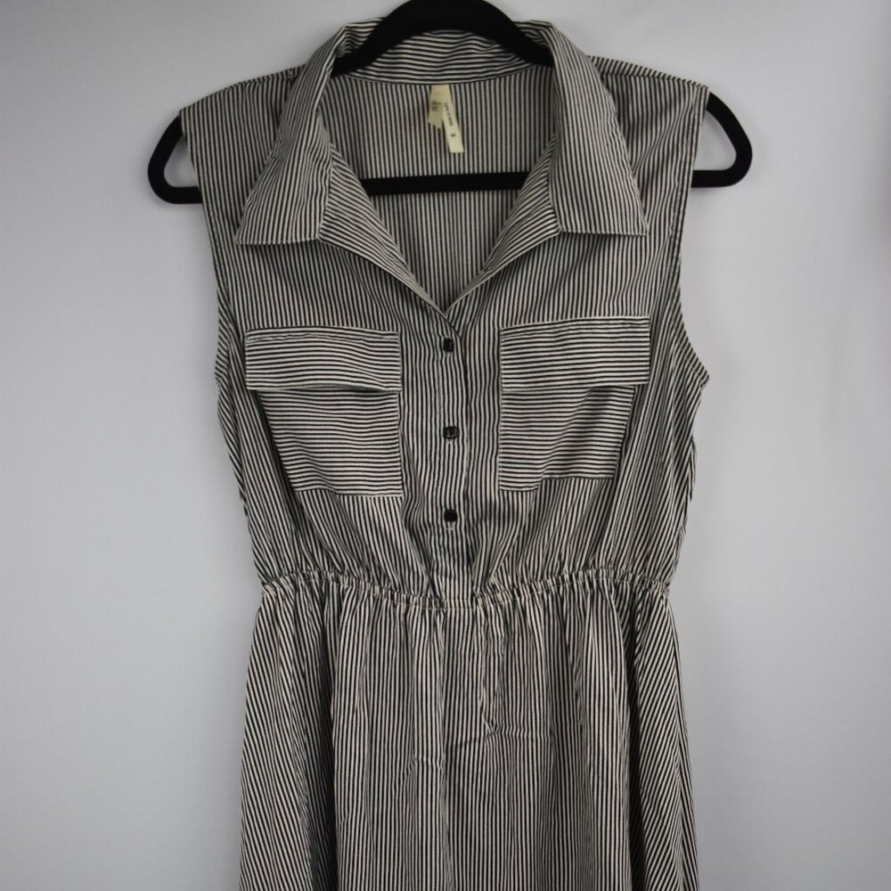 Truth NYC Asymetrical Dress Black & White Striped Size Medium